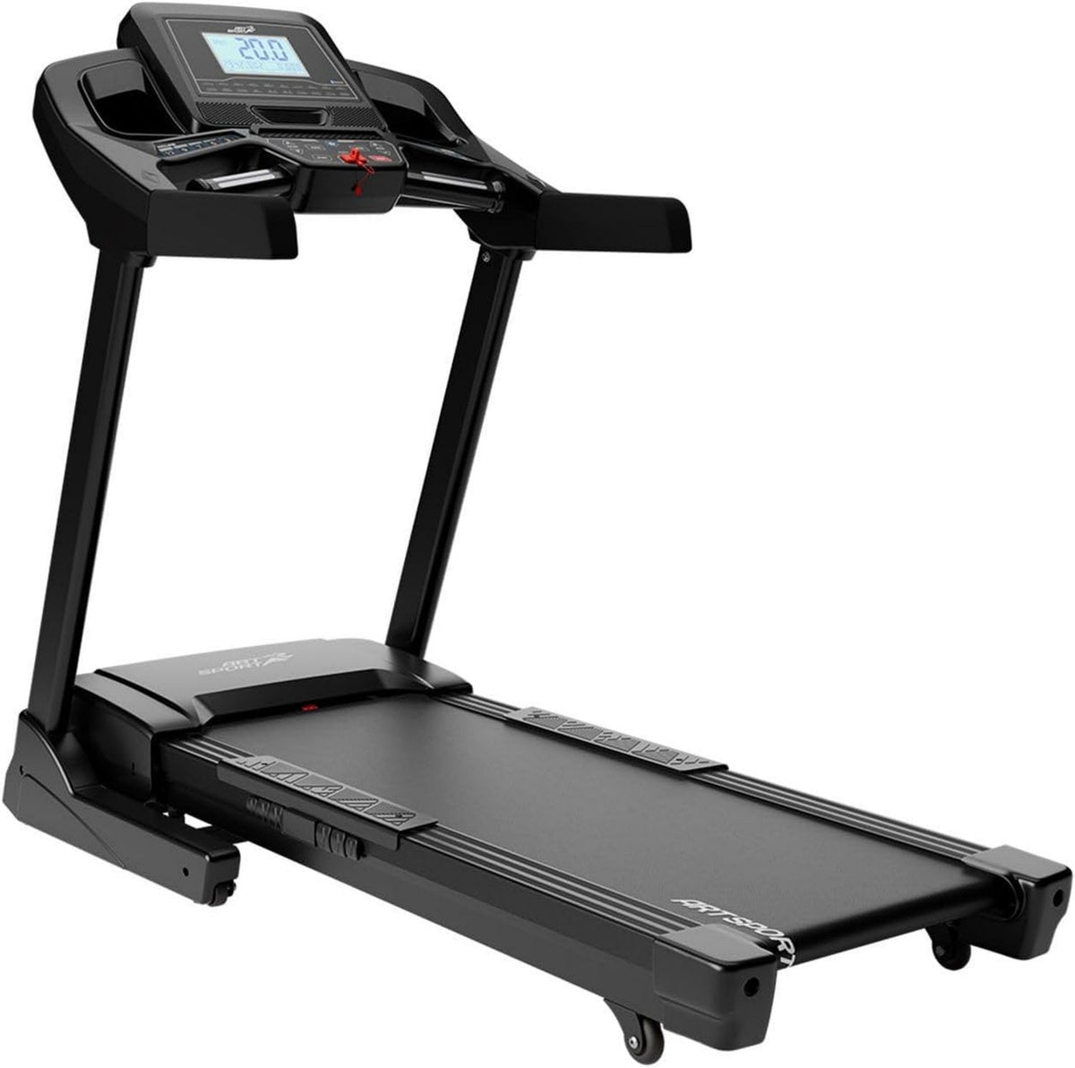 Laufband: hydraulischer Mechanismus, klappbar, Bluetooth-Konnektivität, mit Display, 150 kg, 20 km/h, ArtSport® Laufband Speedrunner 7000 MP3