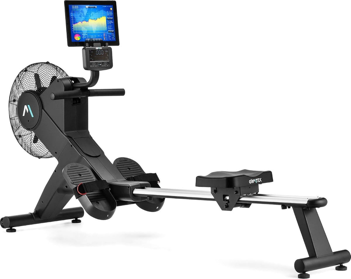 Gymtek XR2000 Rudergerät - Wasser- oder Luftwiderstand, klappbar, für zuhause, 16 Stufen